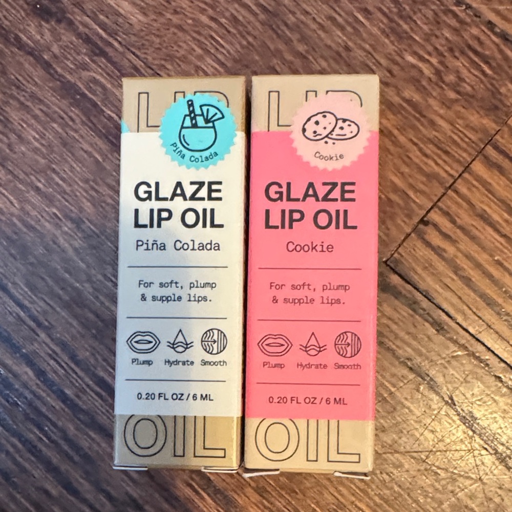 Glaze Lip Oil Duo - Piña Colada & Cookie